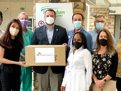 SK 배터리 지역 병원에 마스크 지원