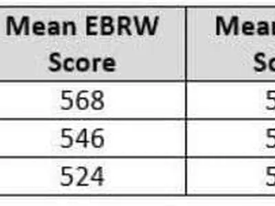 풀턴 SAT 점수 조지아, 전국 평균보다 높아