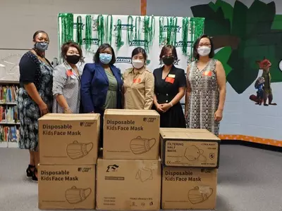 부동산협회 베네필드초에 마스크 전달