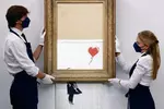 ‘자체 파쇄’ 뱅크시 그림, 가격 20배 ↑