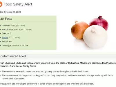 보건당국, 살모넬라균 오염 멕시코산 양파 주의보