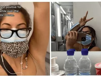 비행중 양성 확인, ‘화장실서 5시간 자체격리’