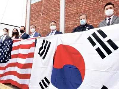 한인이민 119주년 기념 국기게양식