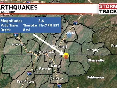 목요일 밤 조지아주 북부 규모 2.6 지진