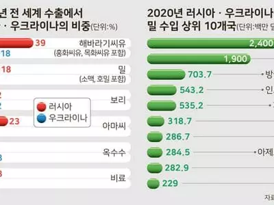 ‘빵 바구니’(우크라이나) 짓밟은 푸틴, 글로벌 밥상 걷어찼다