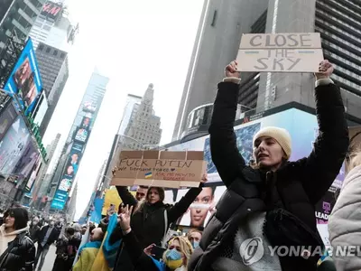 세계 곳곳서 러시아 규탄 반전시위