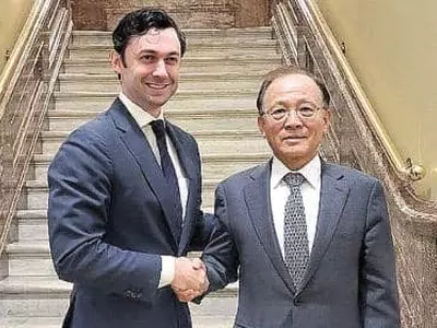 존 오소프 연방상원의원과 이수혁 대사, 조찬면담