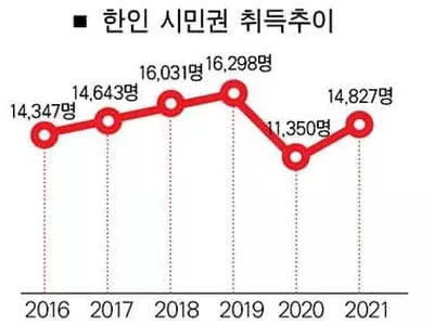 시민권 취득 한인 다시 증가세