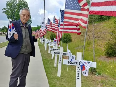 "한국전 희생 감사합니다"