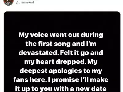 "갑자기 목소리가…"가수 위켄드, LA공연 중 중단