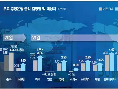 21일 11개국 동시 금리결정… 최소 7개국 ‘빅스텝’ 밟을듯