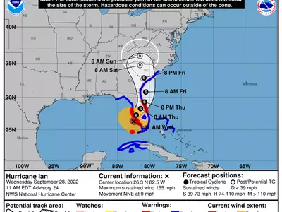 초강력 허리케인 이언, 조지아에 29-1일 영향