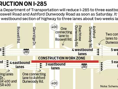 I-285, 400번 하이웨이 인근 8일부터 차선 축소