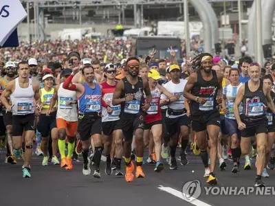 3년 만에 정상화한 뉴욕 마라톤 대회…5만명 참가