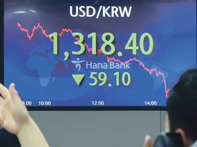 원/달러 환율 59원 급락…1,318.4원 마감