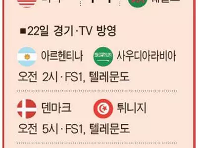 21일 월드컵 경기결과·일정