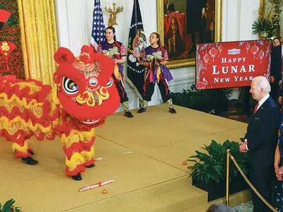 백악관 우울한 음력설 축하행사