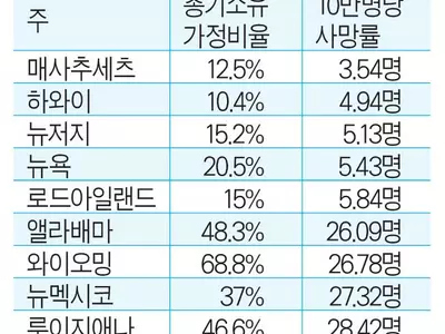 미시시피 총기 사망률 전국 최고