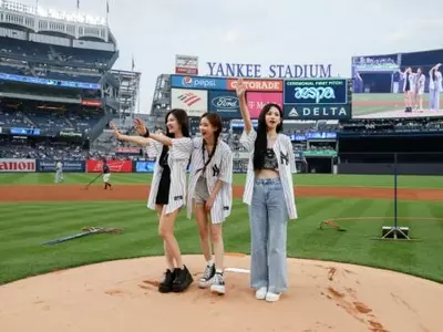 “소속 韓 선수도 없는데..” 에스파, MLB 뉴욕 양키 스타디움서 시구..글로벌 위상