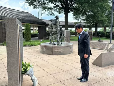 부임 서상표 총영사, 한국전 참전기념비 참배