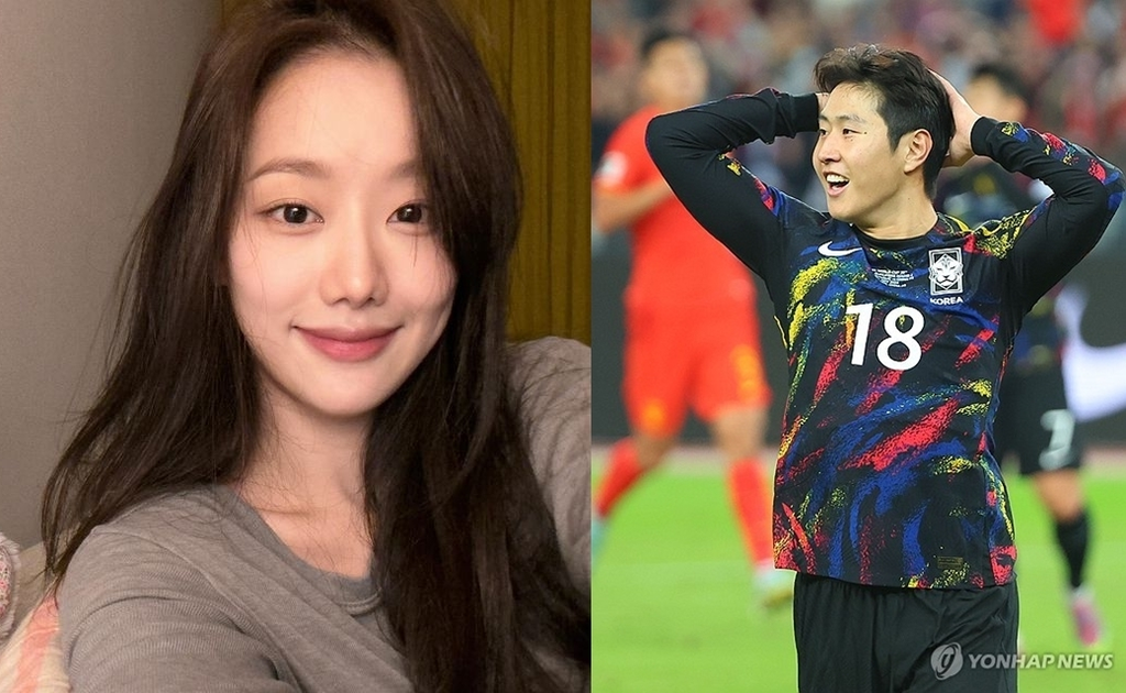 배우 이나은(왼쪽)과 축구선수 이강인/이나은 인스타그램·연합뉴스 자료사진
