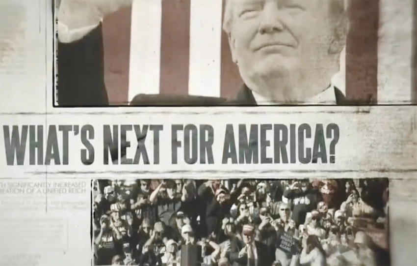 나치 독일을 연상케 하는 표현을 사용한 트럼프 선거 동영상 한 장면. <ABC>