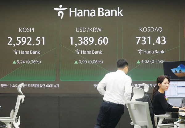  28일 서울외환시장에서 원·달러 환율이 1,389.60원을 가리키고 있다. [연합]