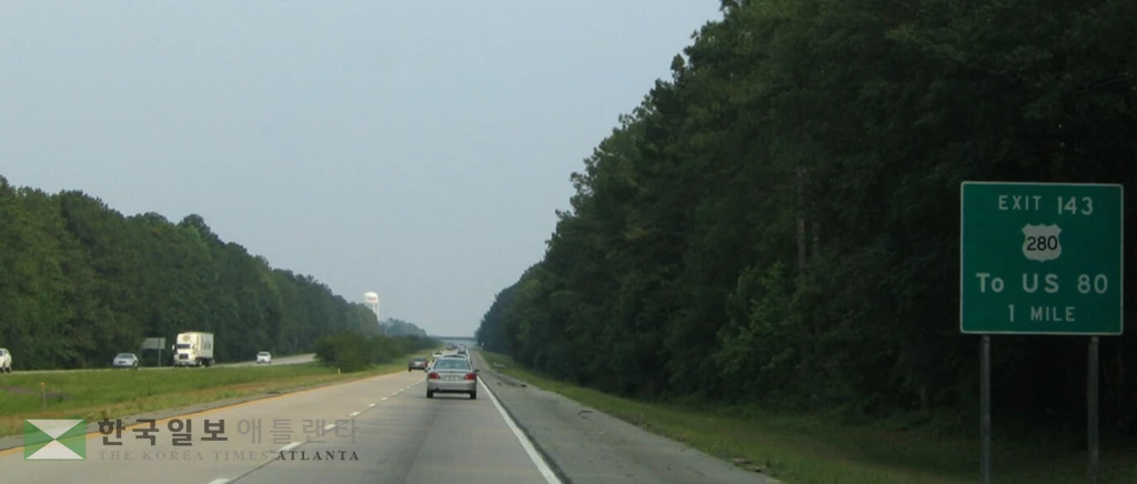 I-16 143번 출구 모습.평소에는 한산하지만 메타플랜트 직원 출퇴근 혹은 근무교대시간이 되면 심한 교통체증이 발생한다,<사진=구글맵 캡쳐>