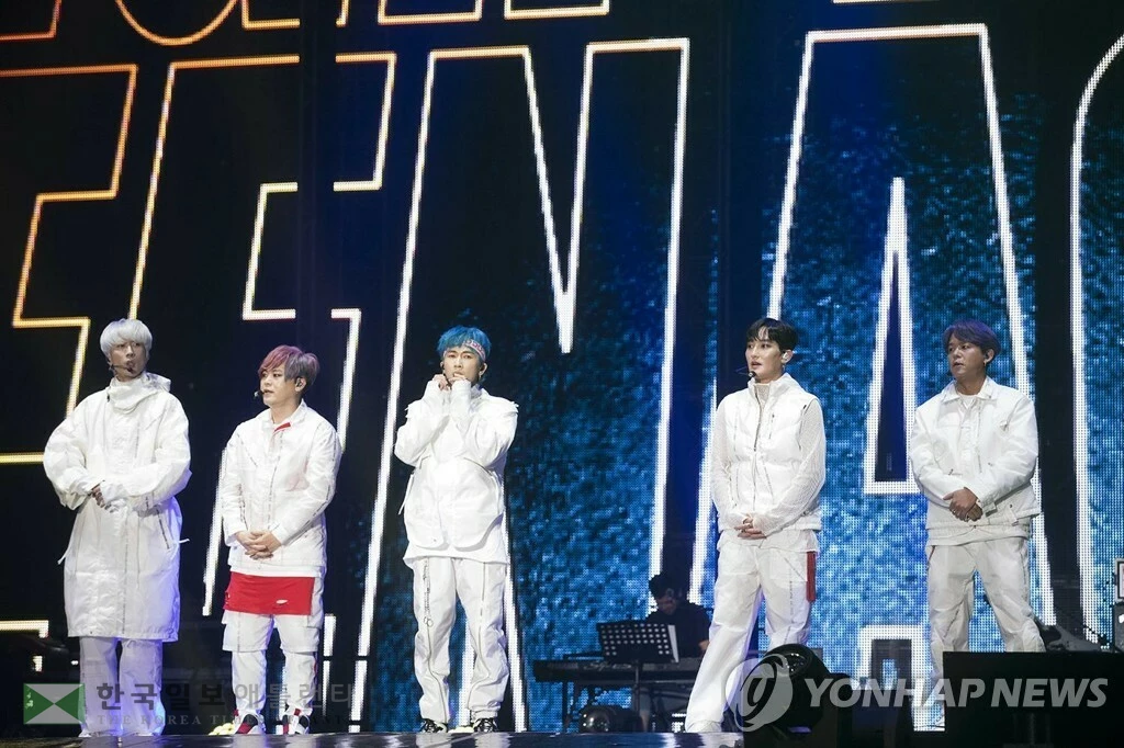 H.O.T. 콘서트2019년 09월 20일 서울시 구로구 고척돔에서 H.O.T. 공연 '2019 하이파이브 오브 틴에이저'(2019 High-five Of Teenagers)가 열린 모습. [솔트이노베이션 제공]