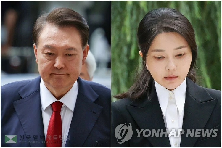 윤석열 전 대통령(왼쪽)과 김건희 여사[사진공동취재단 제공] 