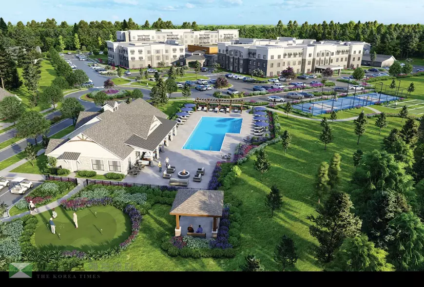 곧 공사가 시작될 클라크 카운티의 한 고급 시니어 주택단지 조감도. 최근 클라크 카운티와 오코니 카운티 경계지역에는 시니아 주택단지 건설이 크게 늘고 있다.<사진=셀러브레이션 빌리지 애슨스 홈페이지>