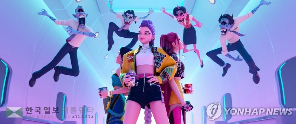 넷플릭스 애니메이션 영화 '케이팝 데몬 헌터스' 속 한 장면[넷플릭스 제공. 재판매 및 DB 금지]