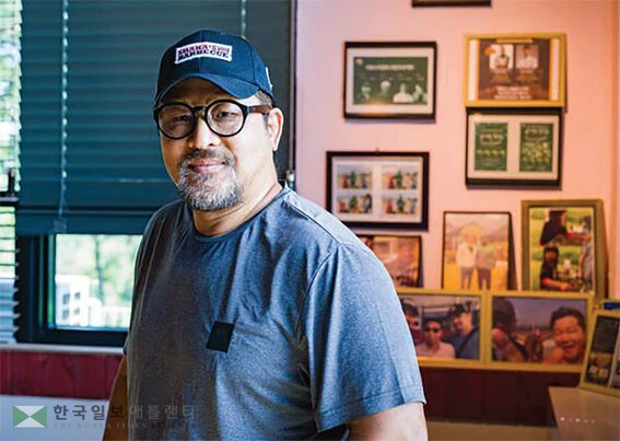 '샤카스 바비큐'의 프로 바비큐어 차영기 대표. 				       