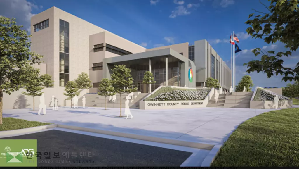 올 해 12월 착공 예정이었던 귀넷 경찰 본청 건물 조감도.<사진=귀넷 카운티 제공>