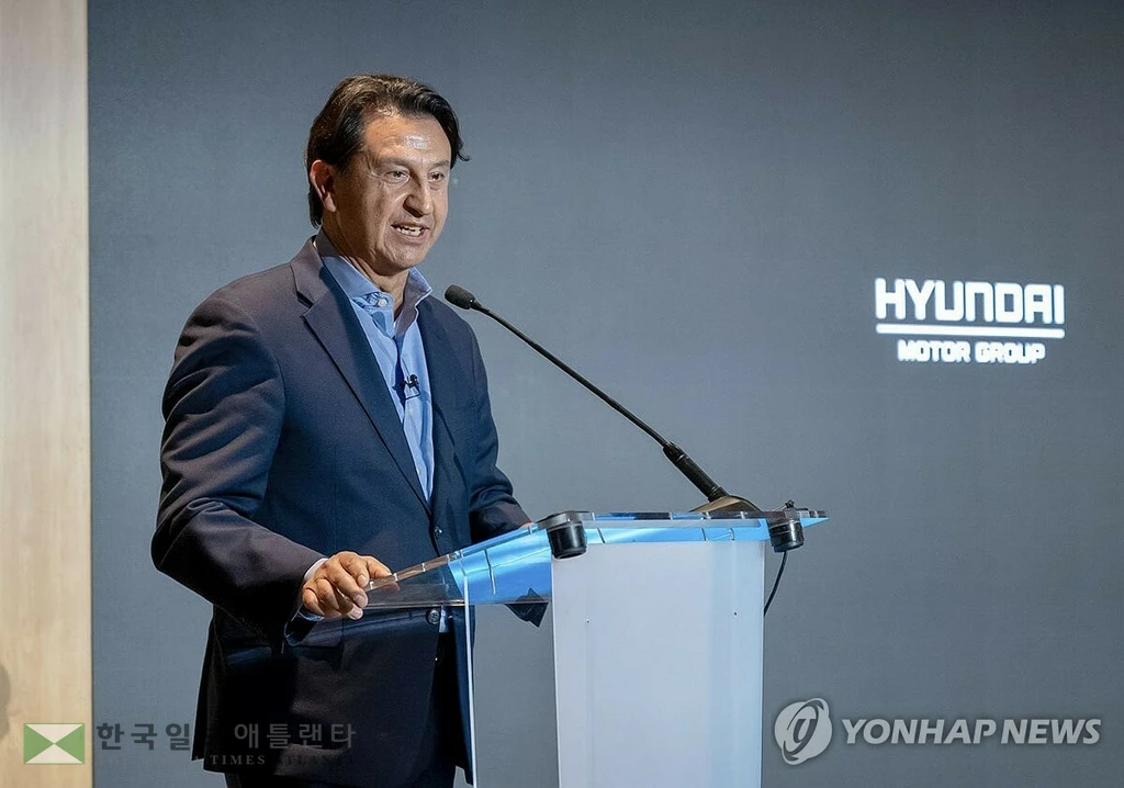 호세 무뇨스 현대차 대표이사 사장이 지난 6월 3일 스페인 바르셀로나의 카탈루냐 콩그레스 센터에서 열린 세계자동차공학회연합 월드 모빌리티 콘퍼런스 2025(FISITA WMC)에서 기조연설하고 있다. 2025.6.4 [현대자동차·기아 제공. 재판매 및 DB 금지] 