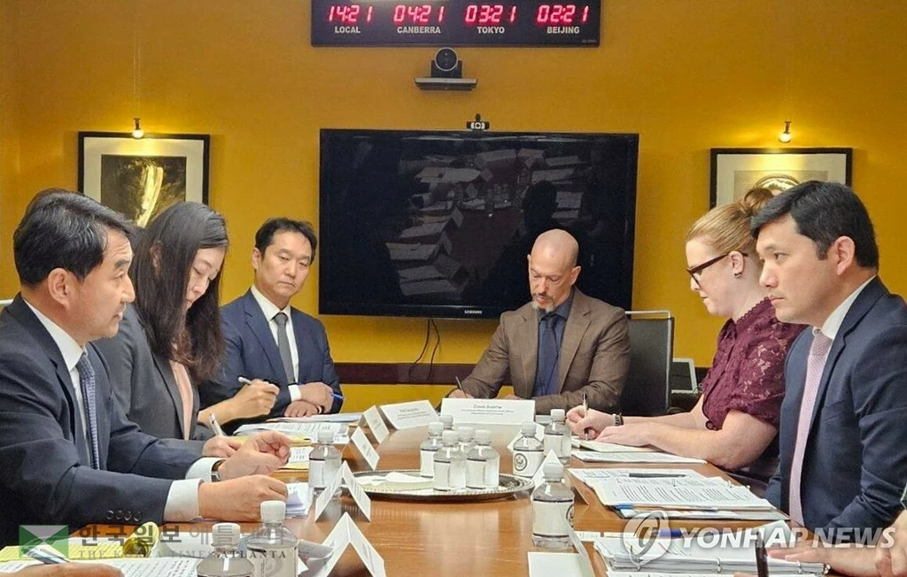 30일 워싱턴DC에서 미 조지아주 한국인 구금 사태의 재발방지를 위해 '비자 워킹그룹' 첫 회의가 열리고 있다. 2025.9.30 [외교부 제공. 재판매 및 DB 금지] 