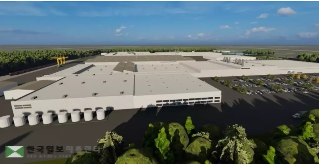 뉴난에 지으려다 올해 초 건설계획이 취소된 프레이어 배터리 공장 조감도. 당초 예상 투자규모는 26억달러에 달했다.