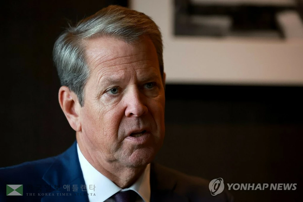  방한 중인 브라이언 켐프 미국 조지아 주지사가 24일 서울의 한 호텔에서 연합뉴스와 인터뷰를 하고 있다. 2025.10.24 (서울=연합뉴스) 