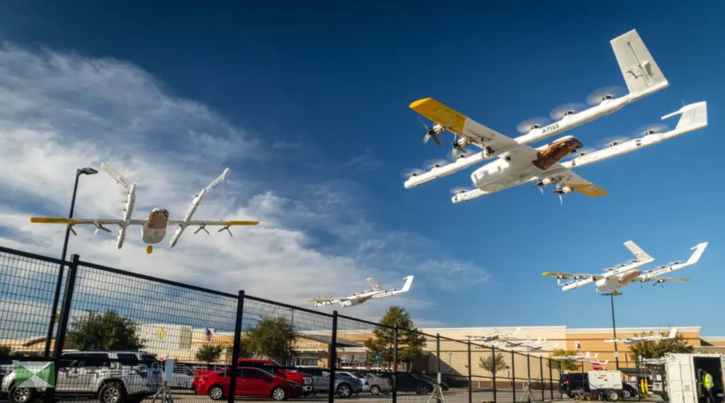 우드스탁 소재 월마트 매장은 윙사와 협력해 곧 드론 배송 서비스를 실시하게 된다.<사진=우드스탁시 제공>