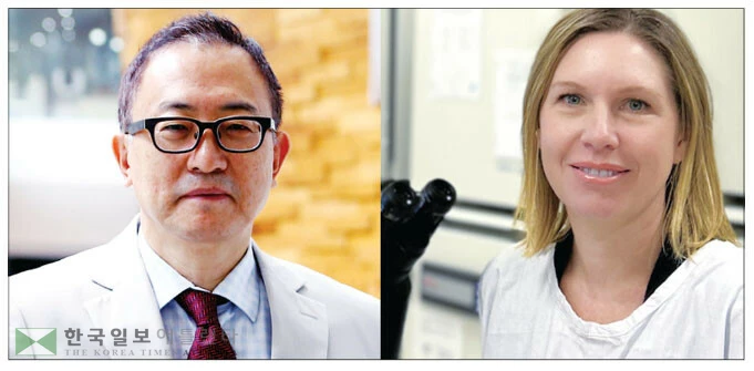  차광렬(왼쪽) 연구소장과 올해 수상자인 케이티 아이어스 교수. [차병원 그룹 제공]