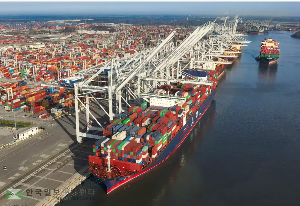 사바나항의 지난달 물동량이 지난해 같은 기간과 비교해 8% 이상 감소했다. 사바나항구 모습.<사진=조지아 항만청 웹사이트>