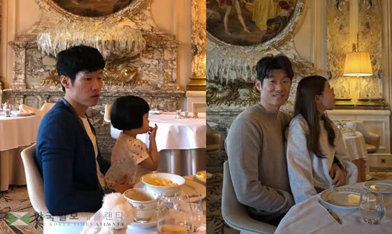  박지성과 딸/사진=김민지 인스타그램