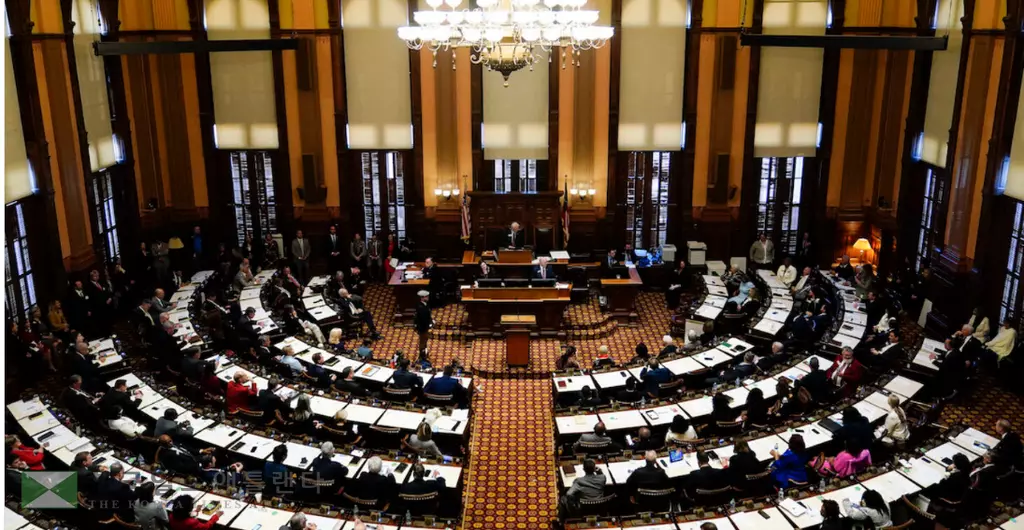 올해 1월 조지아 주하원 본회의 모습. 이번 보궐선거 결과로 민주당은 1석을 추가해 전체 180석 중 81석이 됐다.<사진=조지아 공공정책 재단>