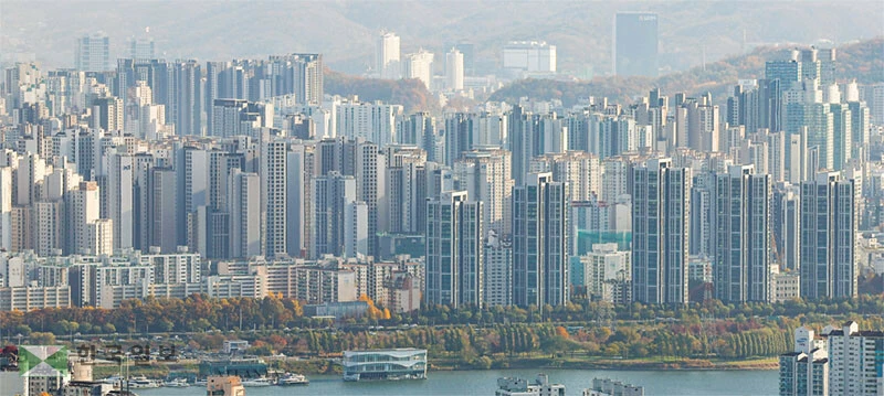  한국 수도권의 아파트 단지 모습. [연합]