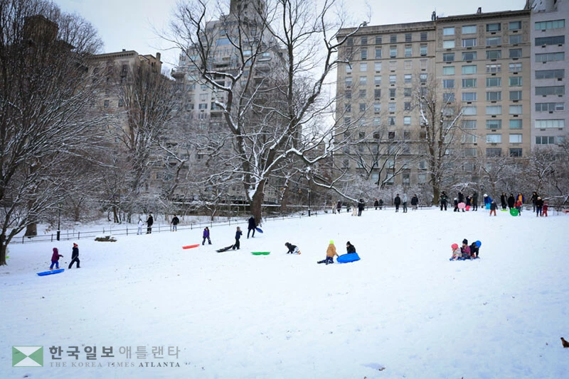  눈 내린 뉴욕시 센트럴파크 [로이터]