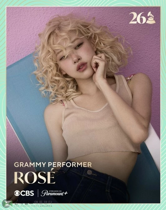 그래미 시상식서 공연하는 블랙핑크 로제[그래미 공식 인스타그램 캡처. 재판매 및 DB 금지]