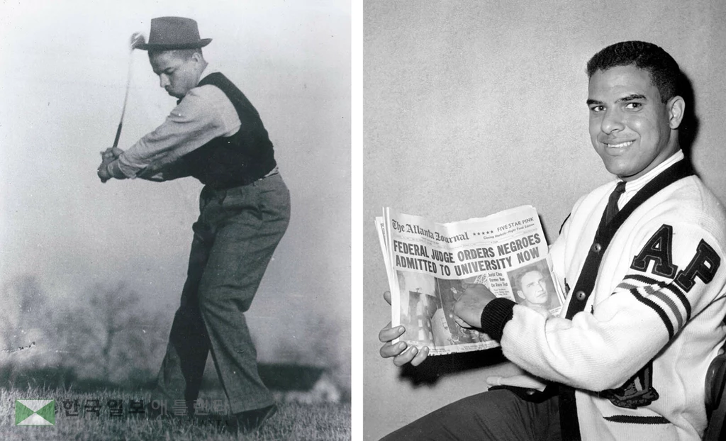 알프레드 '텁' 홈즈(좌)와 해밀턴 홈즈 시니어.