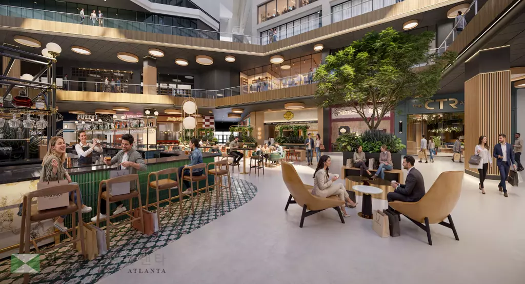 5월에 재개장할 엣 CNN센터의 푸드홀 조감도<사진=TVS디자인사 제공>