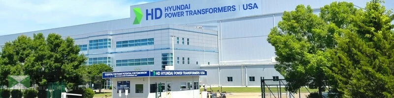 HD 현대파워트랜스포머 앨라배마 공장이 수요 증가에 대응하기 위해 3월 제2공장 건설 착공식을 가질 예정이다. 사진은 몽고메리 생산공장 전경.