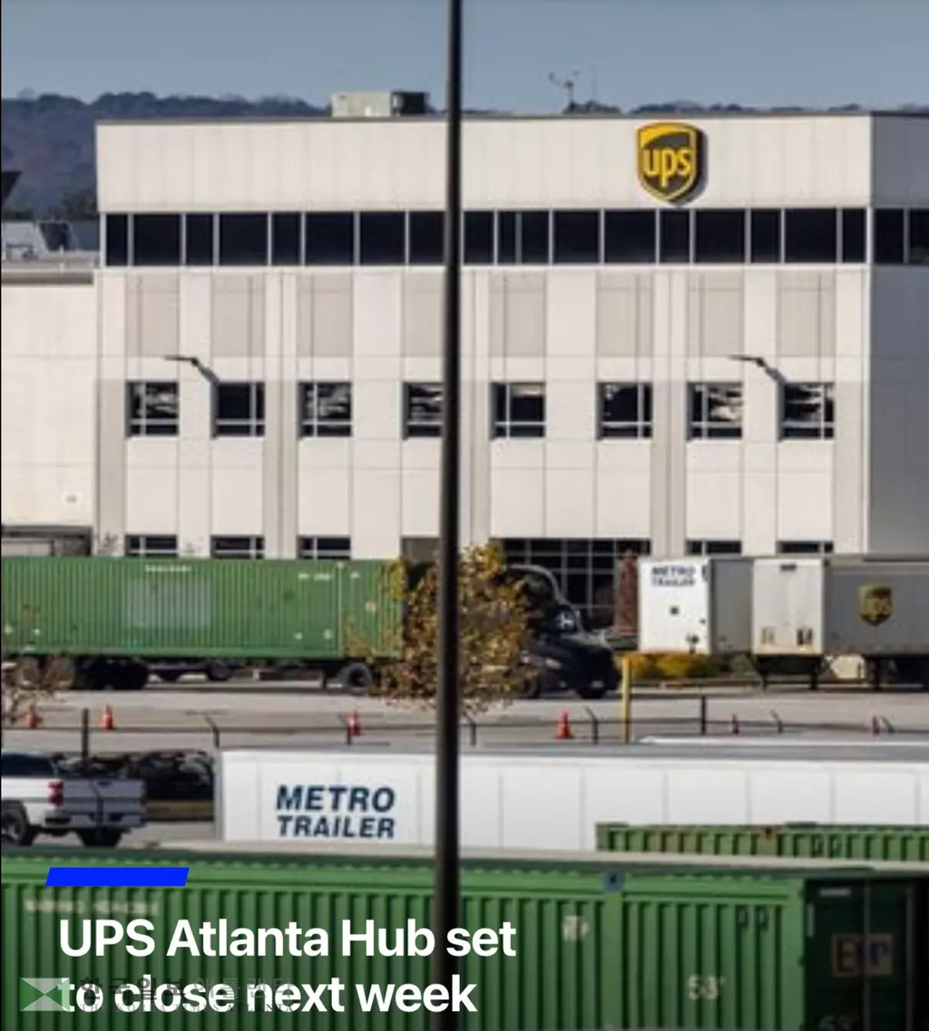 UPS가 동남부 지역 물류 핵심 거점으로 운영해 오던 애틀랜타 허브가 내달 2일 폐쇄된다.<사진=UPS 페이스북>